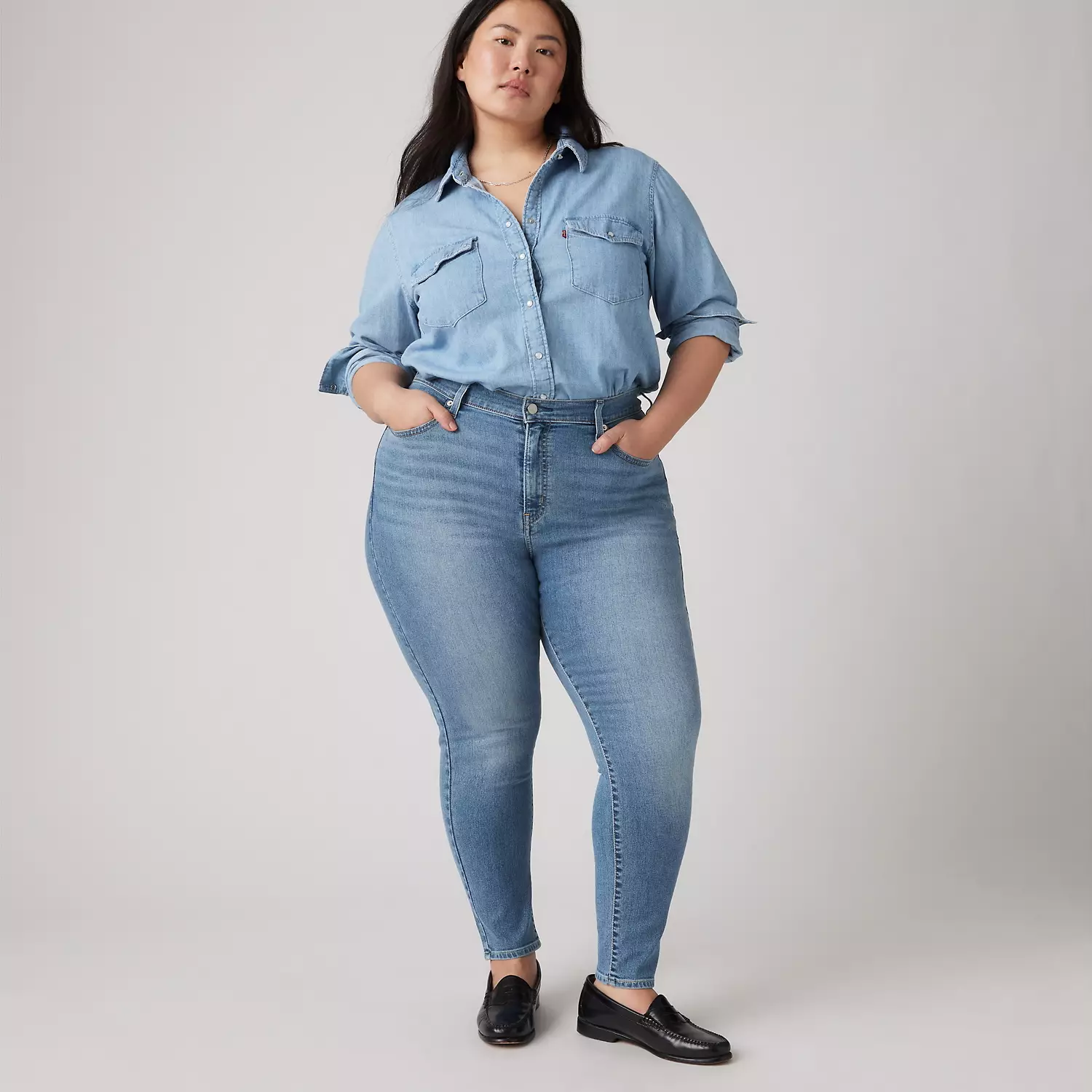 

721 Узкие женские джинсы с высокой талией (размер плюс) Levi's, цвет Eternal Indigo - Medium Wash