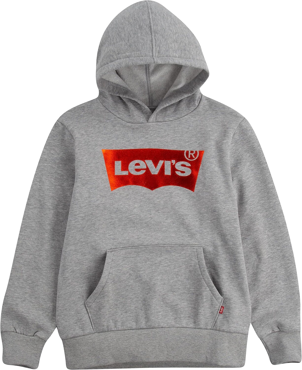 

Худи Levi's Kids Fleece Hoodie, цвет Grey Heather