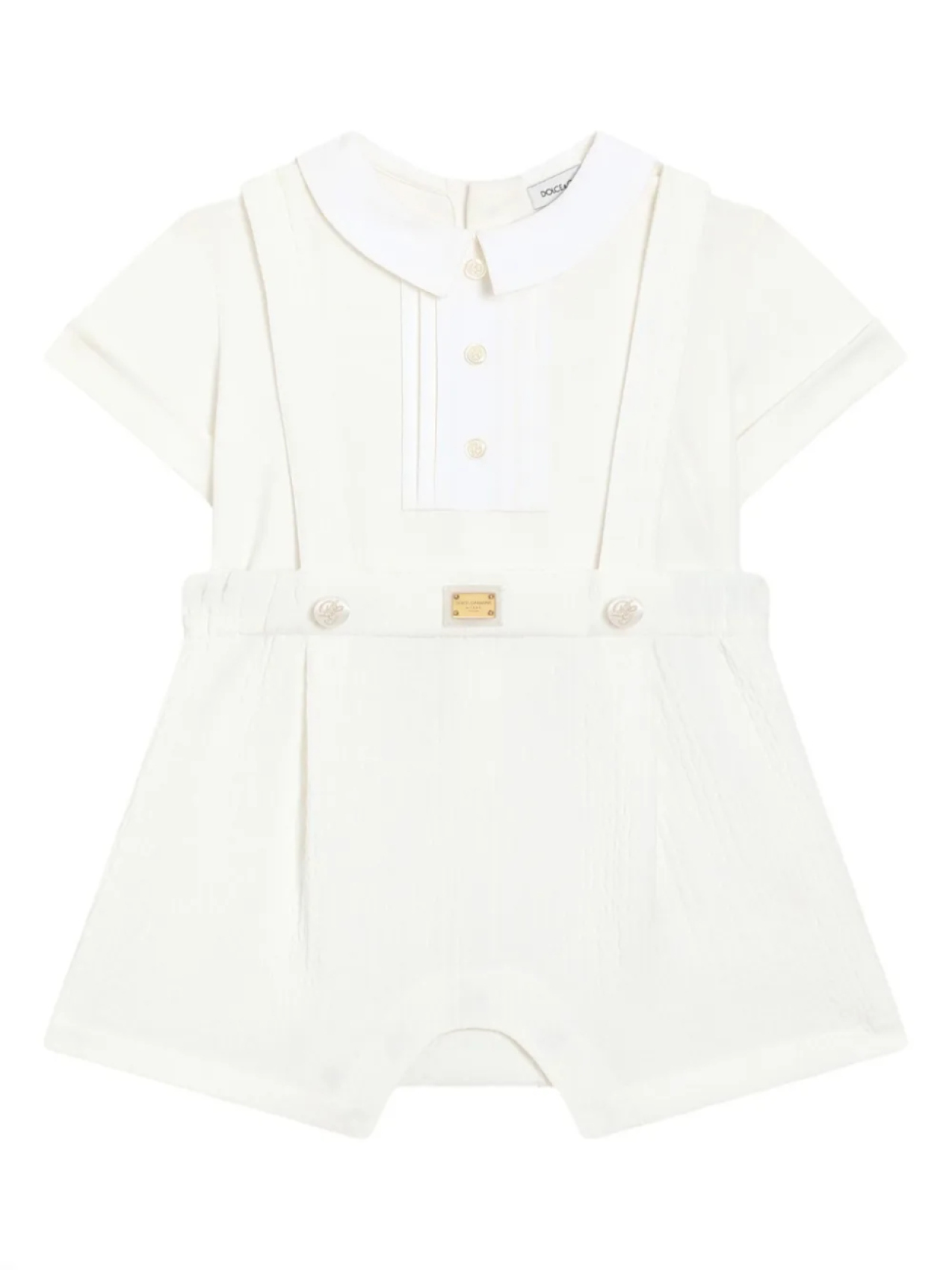 

Dolce & Gabbana Kids комплект из топа и шортов с подтяжками, белый