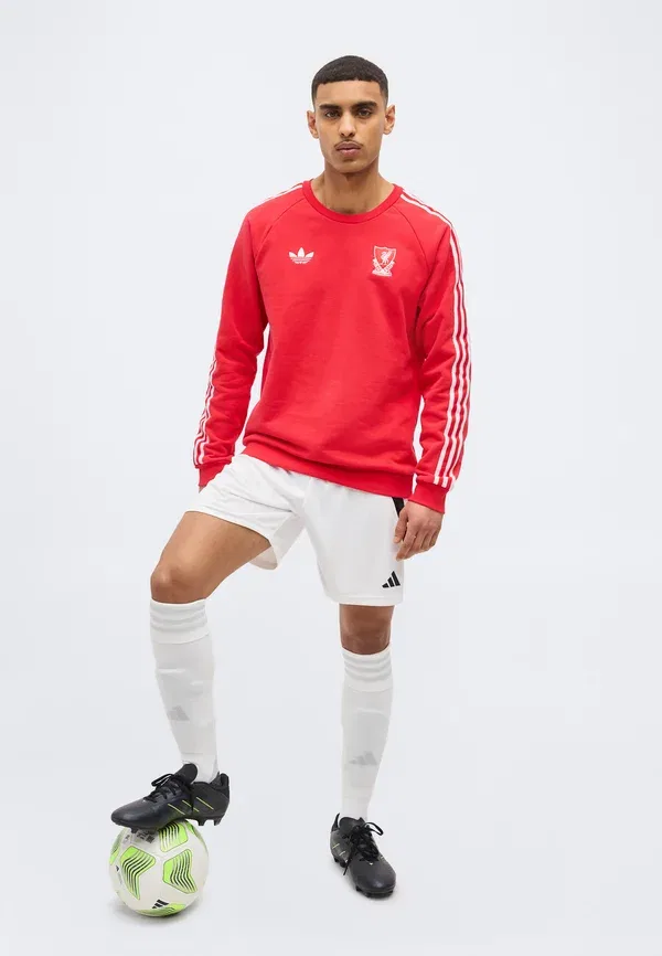 Толстовка Liverpool FC Crew Club Wear Adidas Originals, чистый рубин — фото 2