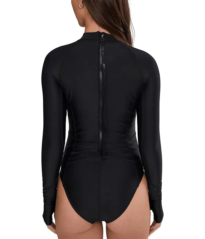 Купальник слитный Nike Hydralock Fusion Long Sleeve One Piece, Black — фото 3