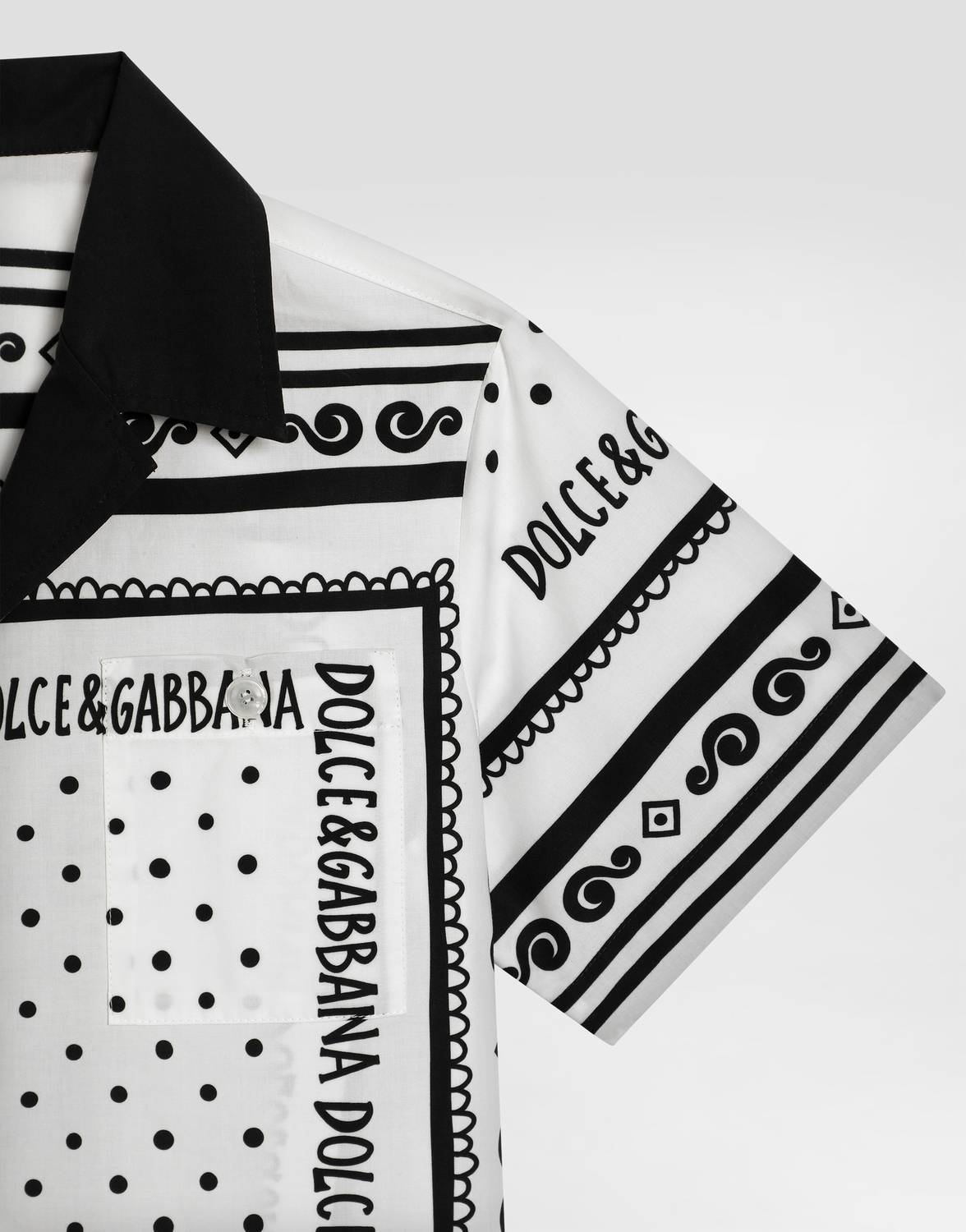 Рубашка из поплина с банданным принтом Dolce&Gabbana, мультиколор — фото 4