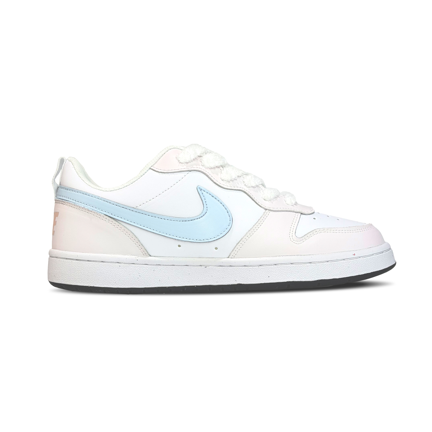 Nike Court Borough Cute Paw Island устойчивые к истиранию низкие детские скейтбординговые кроссовки Pink Blue для подростков — фото 3