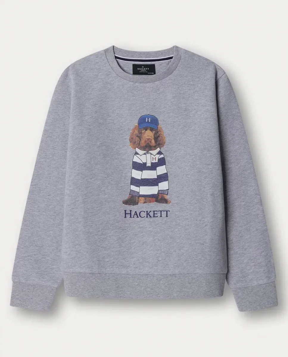 Детский свитшот с круглым вырезом Heritage Harry Hackett, светло-серый