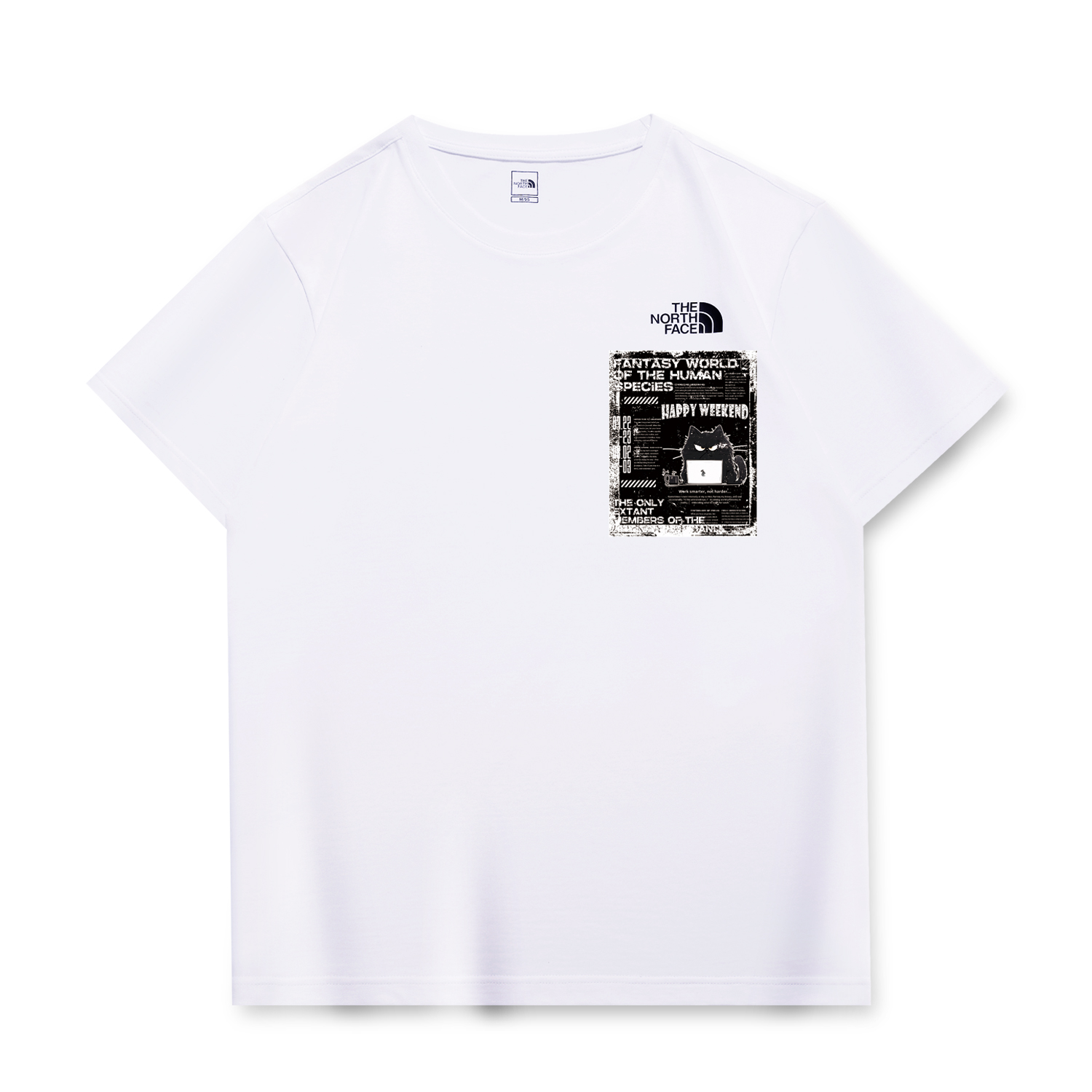 

THE NORTH FACE Футболка унисекс белая, Белый, THE NORTH FACE Футболка унисекс белая