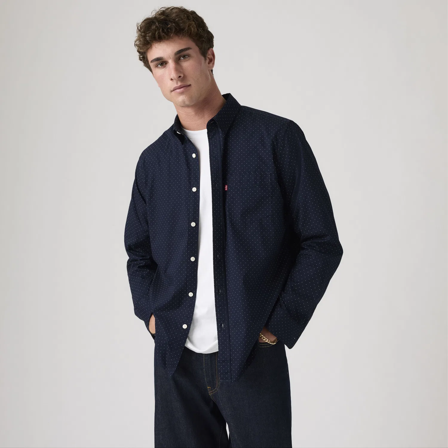 Классическая рубашка из поплина с одним карманом, стандартного кроя Levi's, Blue