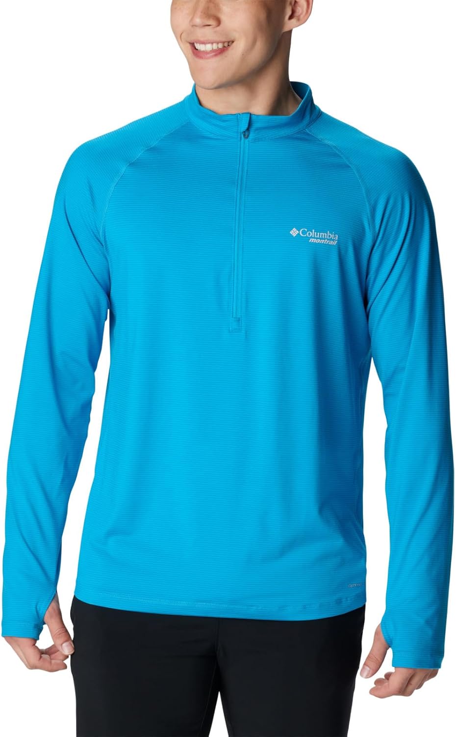 

Columbia мужская флисовая толстовка Endless Trail с молнией на половину и сетчатыми вставками, Ocean Blue