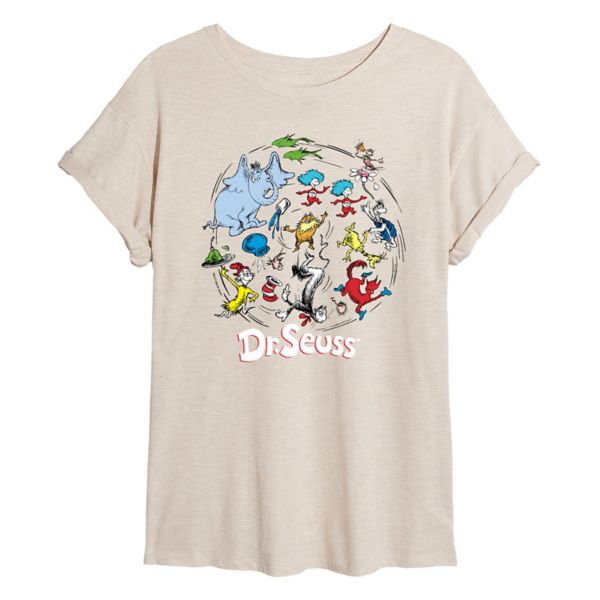 

Детская оверсайз футболка с персонажами Dr Seuss Licensed Character, бежевый
