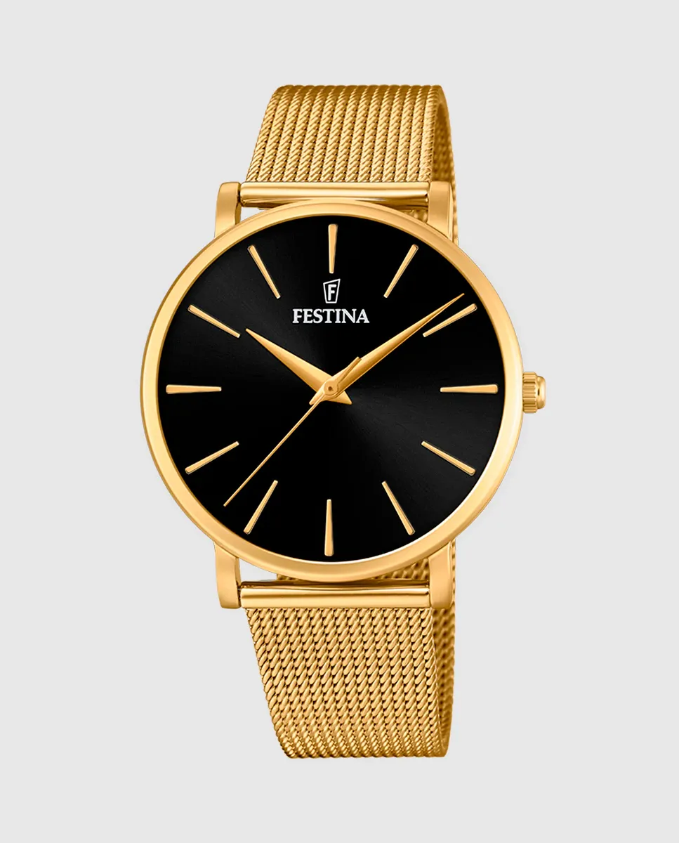 

F20476/2 Женские часы Boyfriend из золотой стали Festina, золотой