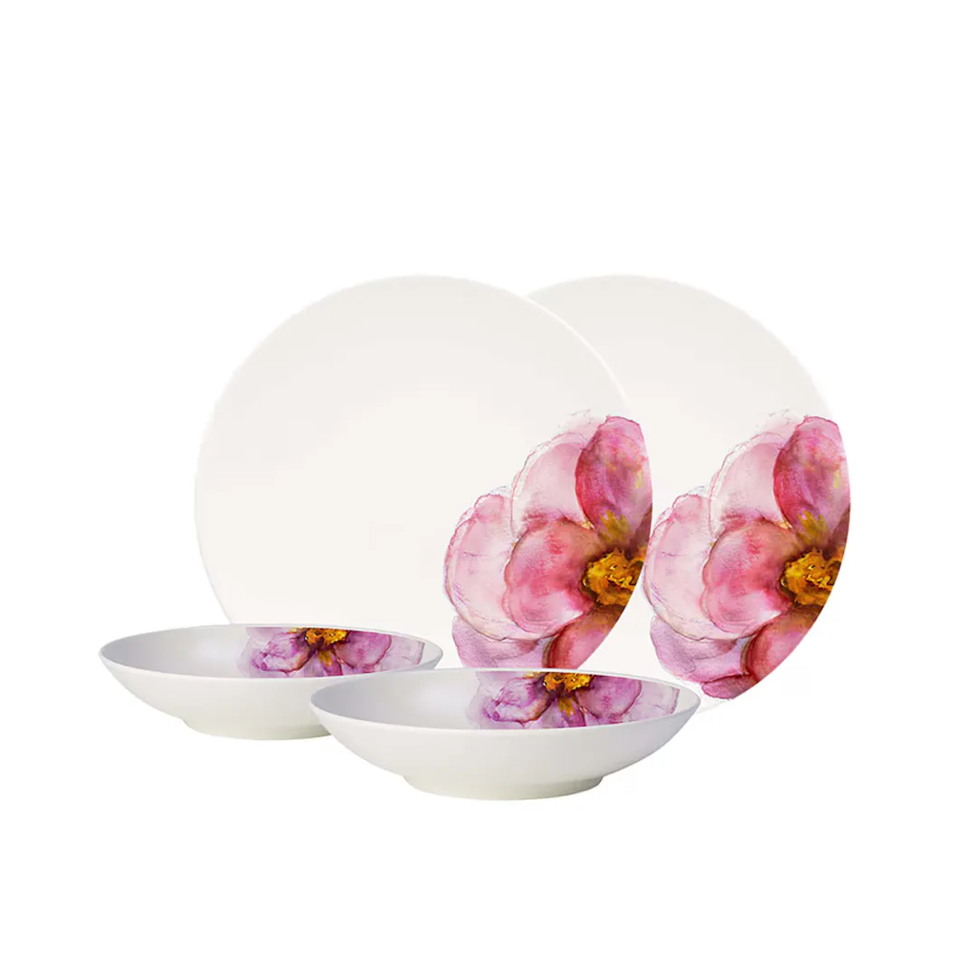 

Набор для завтрака Villeroy & Boch Rose Garden из 4 предметов, белый