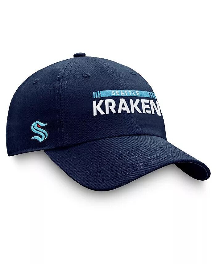 

Мужская регулируемая шапка темно-синего цвета Seattle Kraken Authentic Pro Rink Fanatics, синий