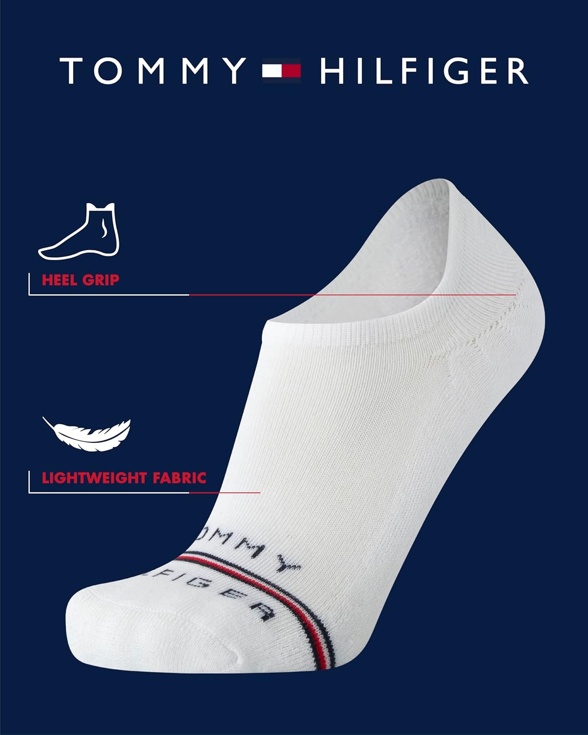Мужские спортивные носки Tommy Hilfiger - носки Cushion, непромокаемые (12 шт.), Black/Grey — фото 2