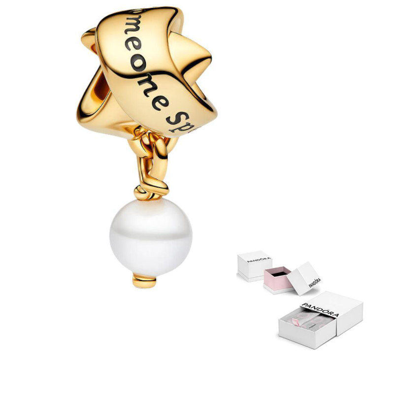 

Pandora Эмаль, жемчуг, позолота, медь, серебро, аксессуары из сплава унисекс Gold