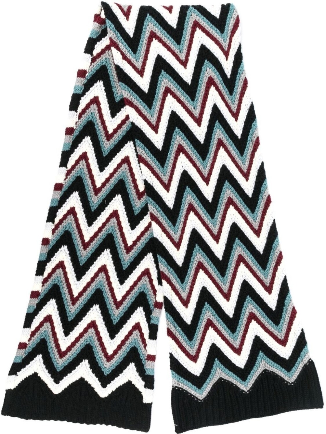 

Missoni шерстяной шарф с узором шеврон, черный
