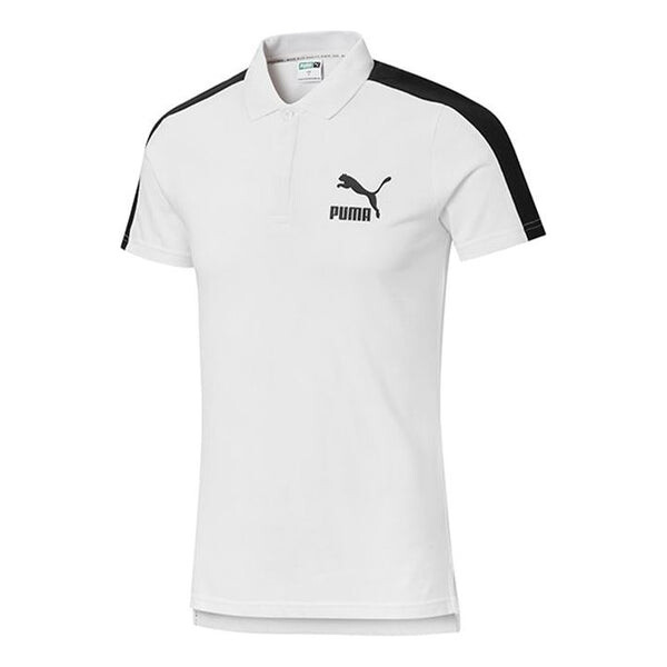 

Рубашка поло iconic t7 polo shirt 'white' Puma, белый