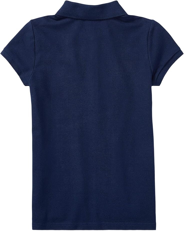 Поло Polo Ralph Lauren Kids Short Sleeve Mesh Polo Shirt, цвет Refined Navy — фото 2