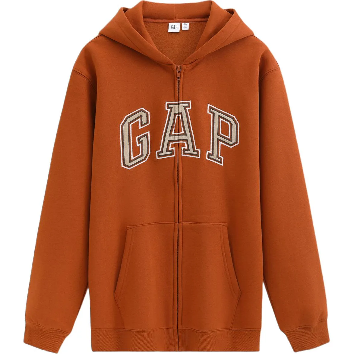 Толстовка унисекс с капюшоном кардиган GAP, темно-зеленый — фото 3