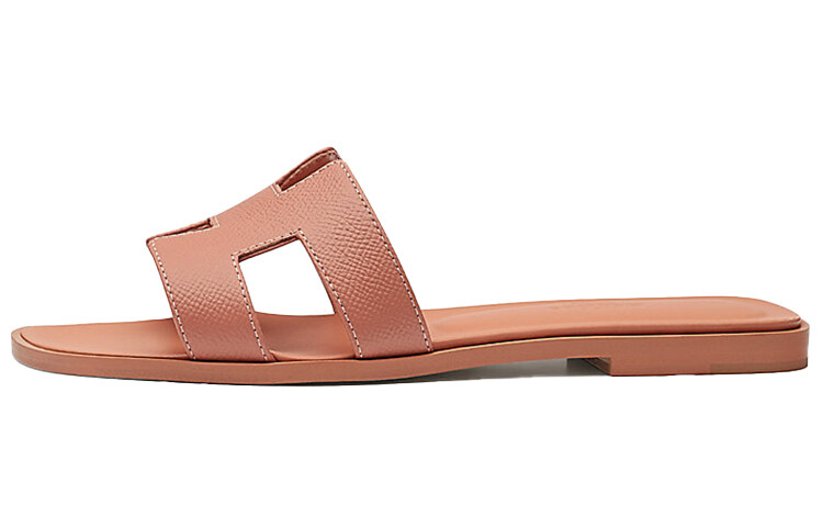Шлепанцы женские Hermes, розовый