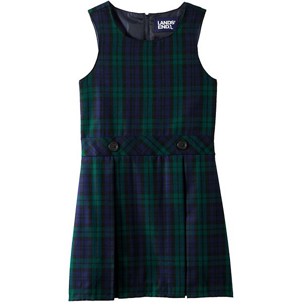 

Детское платье-сарафан в клетку для девочек 2-14 лет, regular и plus size Lands' End, Plaid Navy Evergreen