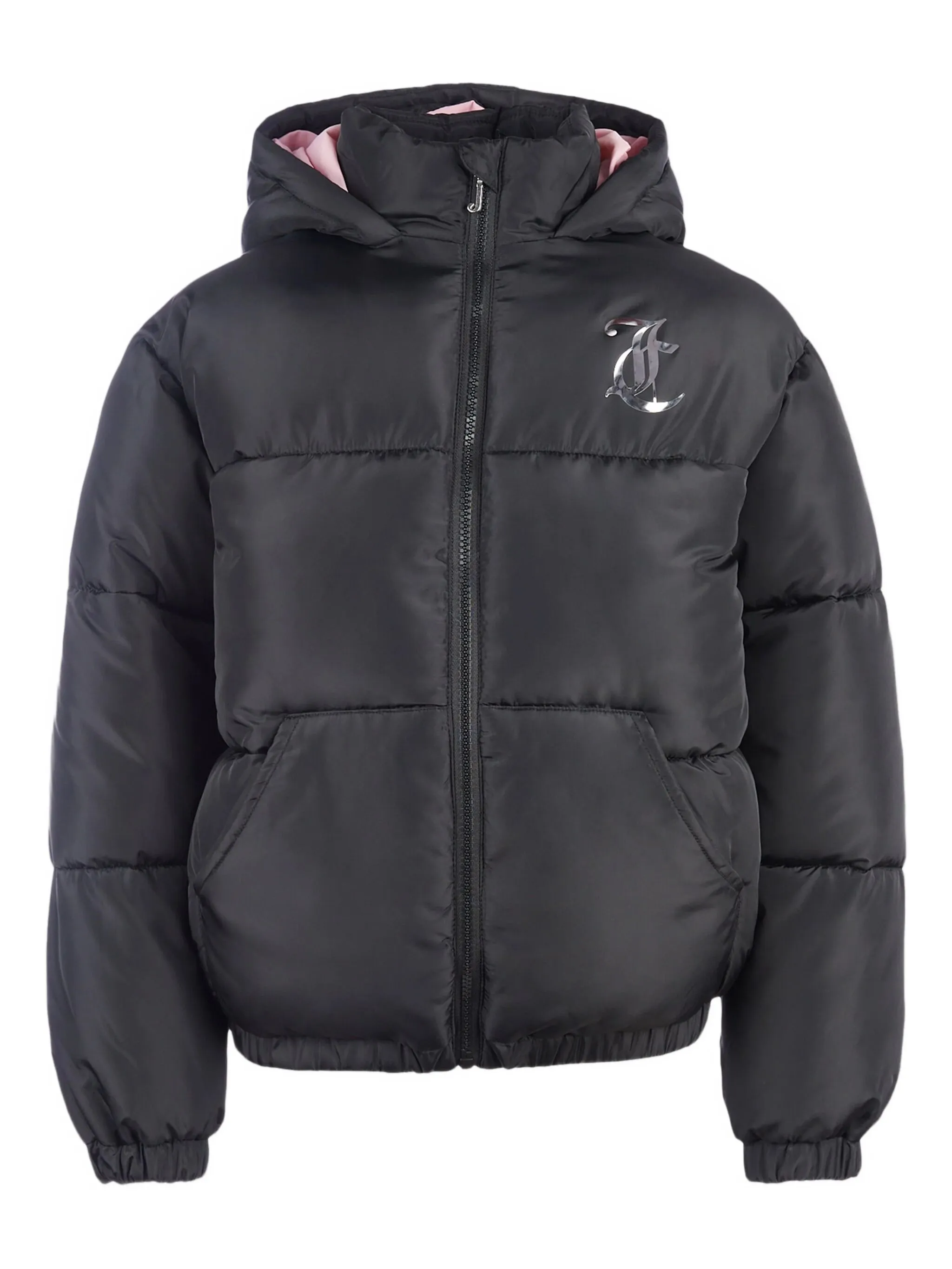 

Пуховик с капюшоном Juicy Couture Kids, черный