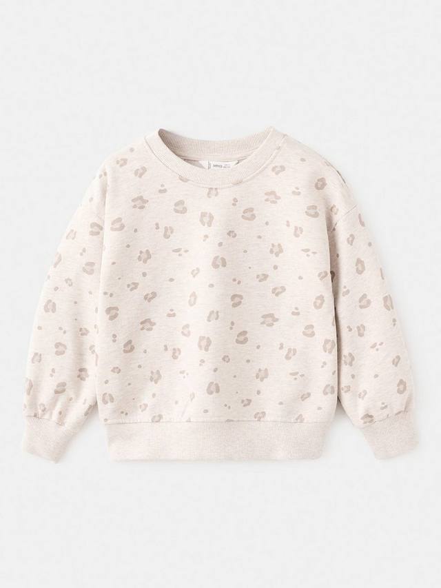 

Детский хлопковый принтованный свитшот Mancha Mango, Pastel Brown