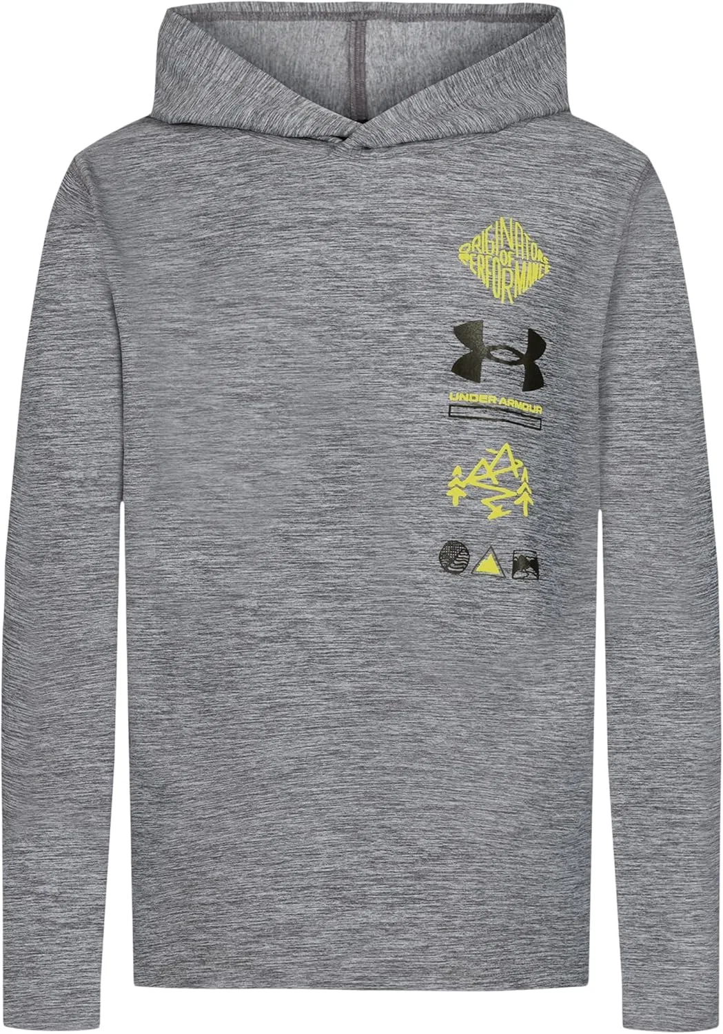 Детская толстовка с длинными рукавами и капюшоном Under Armour, коллекция для активного отдыха, Steel Vert