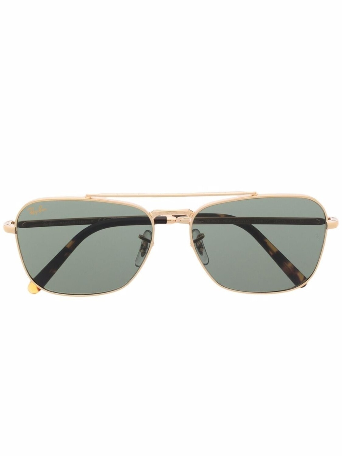 

Ray-Ban солнцезащитные очки в прямоугольной оправе, золотистый