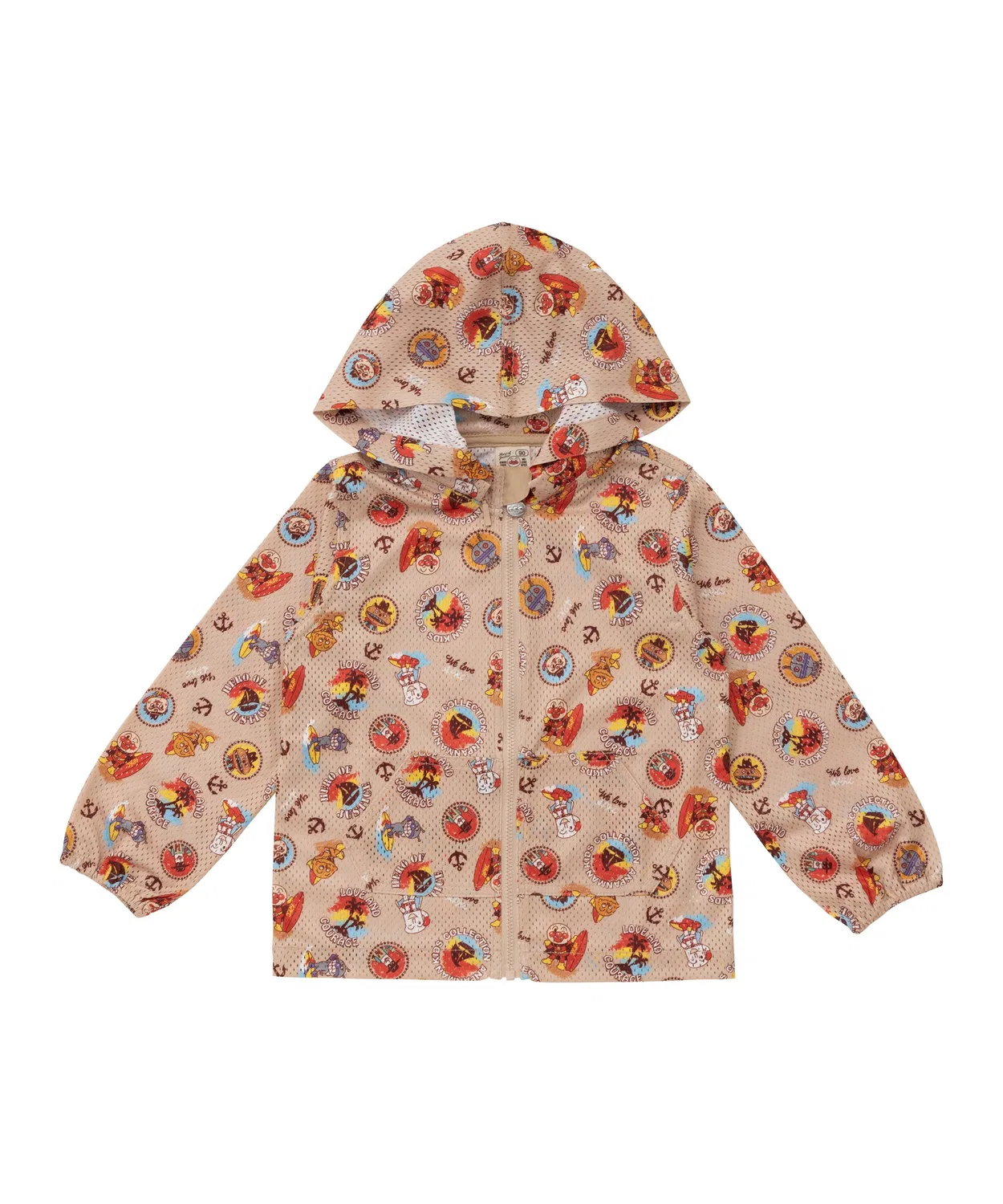 Детская мешковая парка с капюшоном Anpanman Kids Collection розовая — фото 2