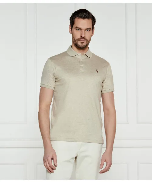 

Футболка поло Slim fit Polo Ralph Lauren, бежевый