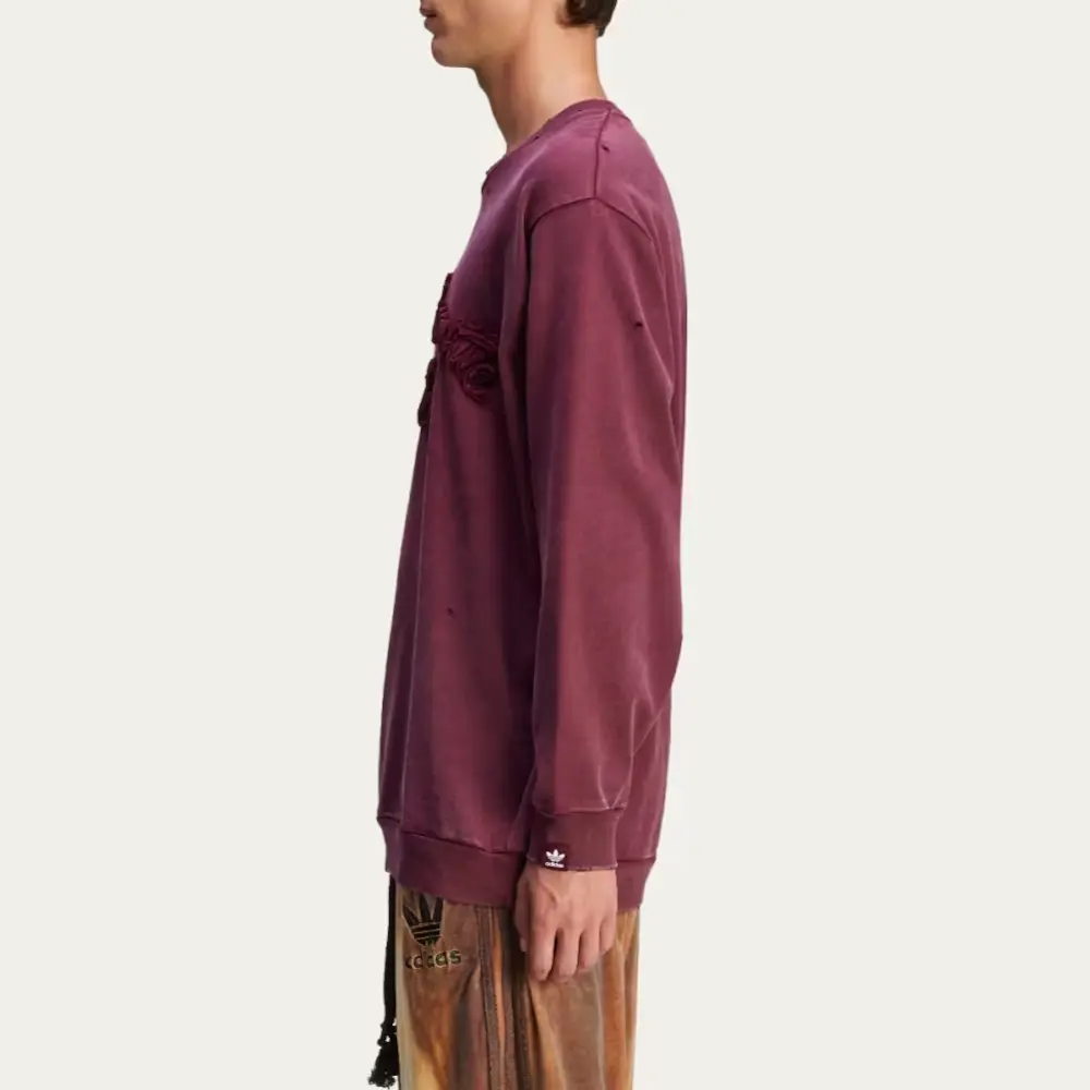 Adidas X Song For The Mute Long sleeve T shirt Adidas Originals, темно-красный — фото 4