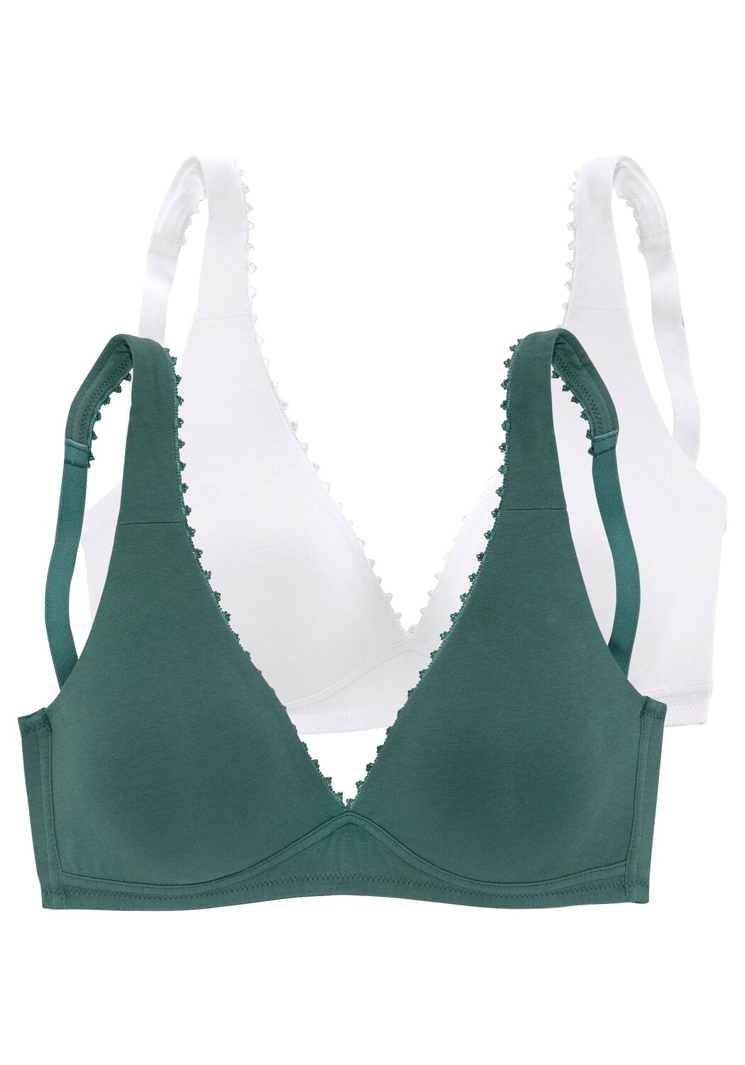 

Бюстгальтер без косточек PETITE FLEUR Bralette BH, цвет jade+weiß