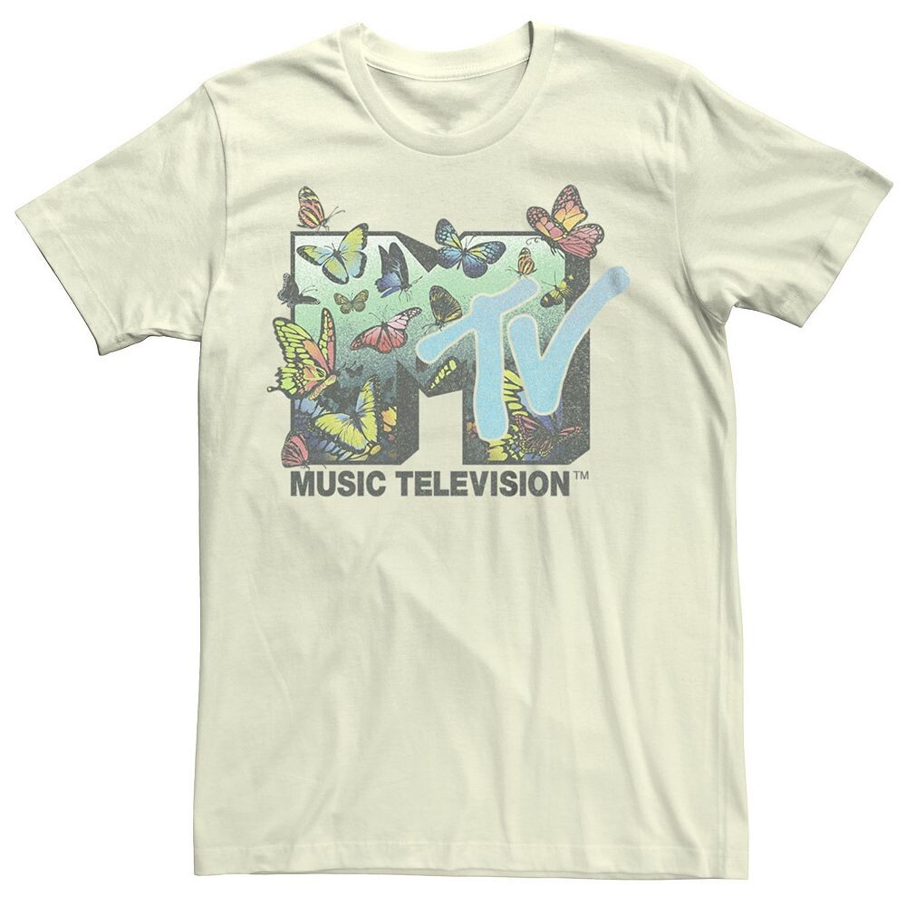 

Детская футболка с графическим логотипом MTV Music Television Butterfly Flying Licensed Character, цвет Natural