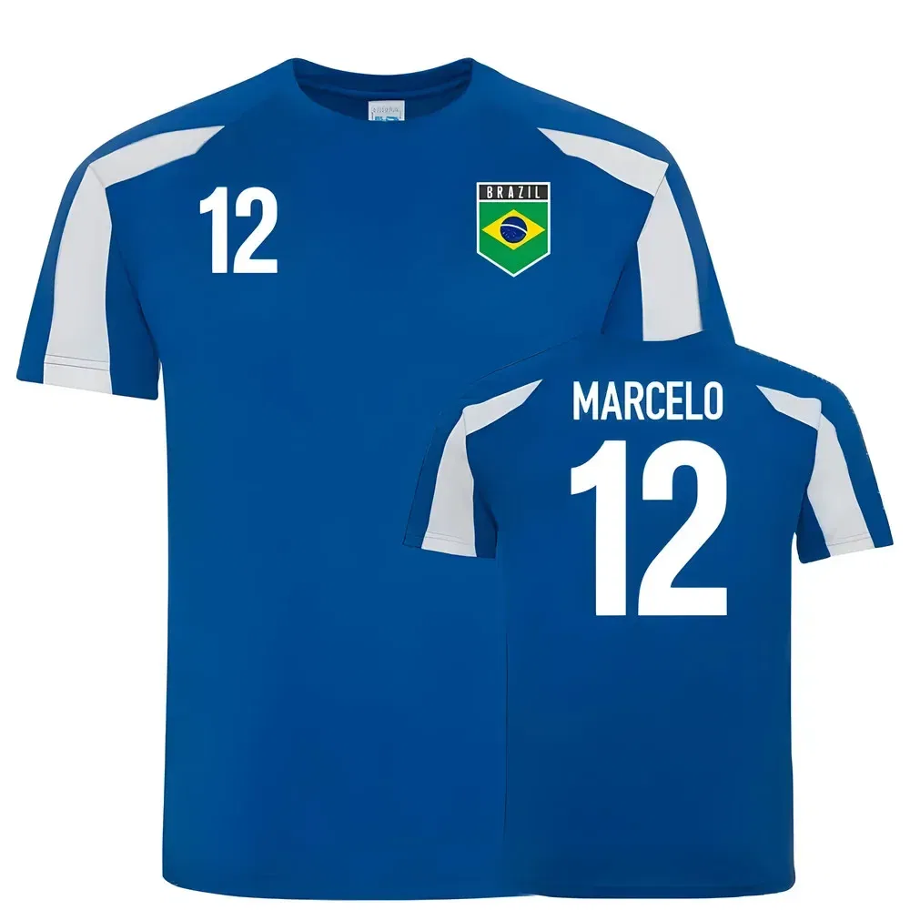 Футбольная тренировочная джерси Marcelo 12 Brazil, синий