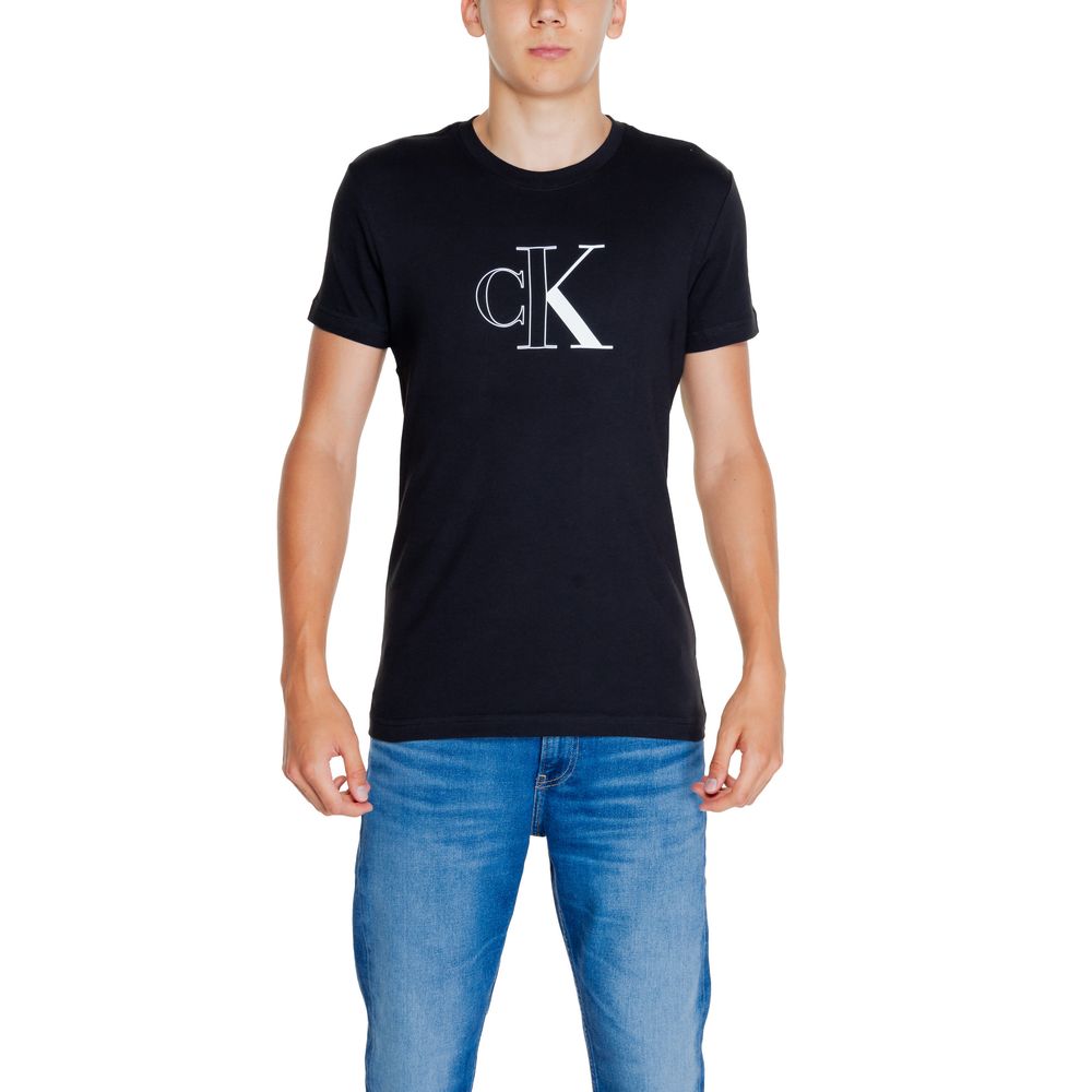 

Черная хлопковая футболка Rigenerato Calvin Klein Jeans