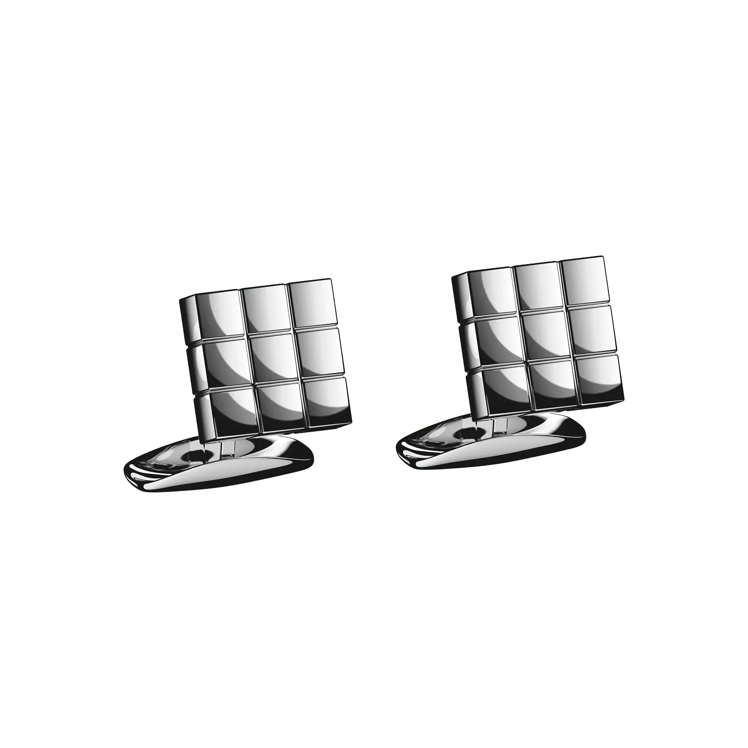 

Запонки Chopard Ice Cube cufflinks - Инкрустация черного цвета - серебристый металл