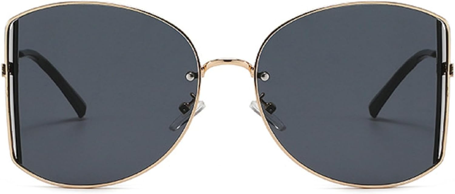 

Большие овальные солнцезащитные очки в стиле панк для женщин, 2025 год, роскошные винтажные солнцезащитные очки в металлической оправе для женщин, очки для вождения на открытом воздухе, защита от УФ-излучения UV400 mincl, C1