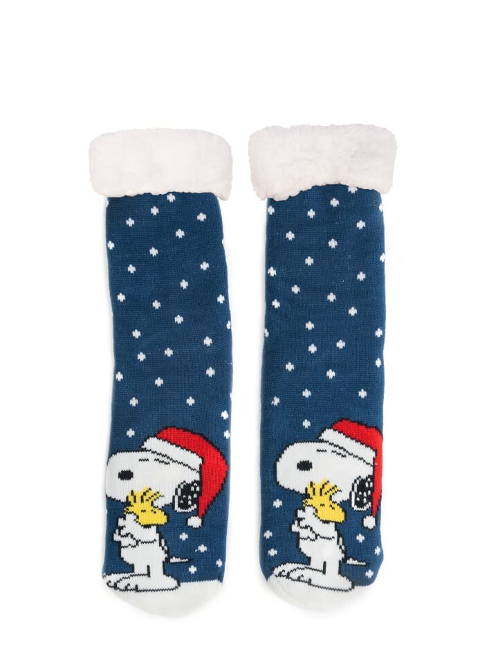 

Носки United Labels Peanuts Snoopy Hütten Haus Kuschel Winter, цвет blau/weiß