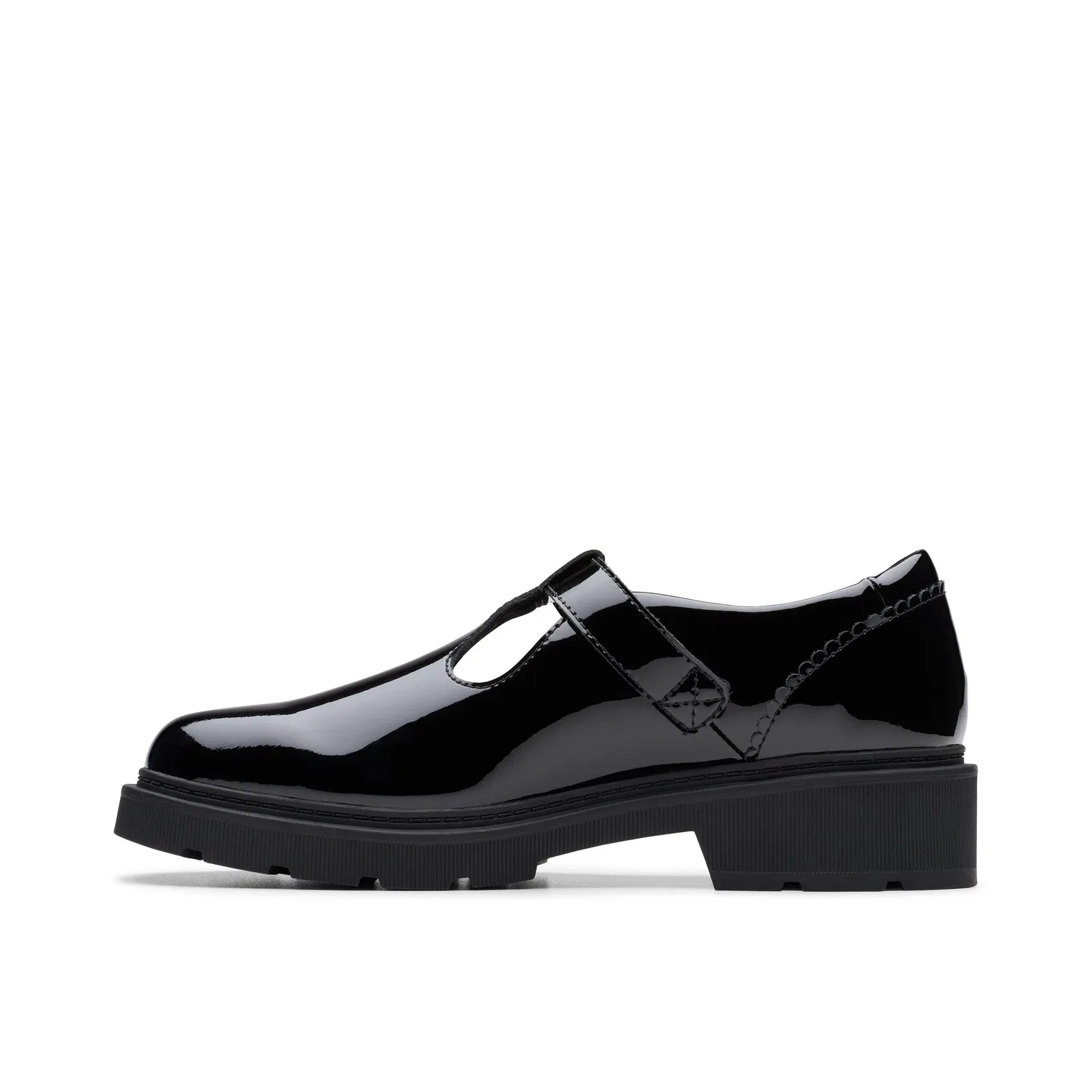 Туфли Clarks Eris Hope Youth для девочек, с пряжкой-звездой, черные — фото 2