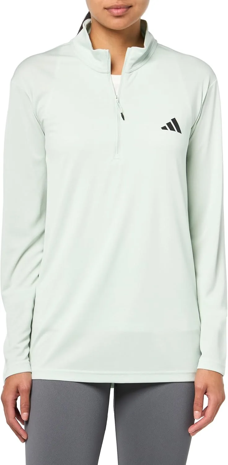 

Футболка с длинным рукавом и молнией на четверть adidas Train Essentials