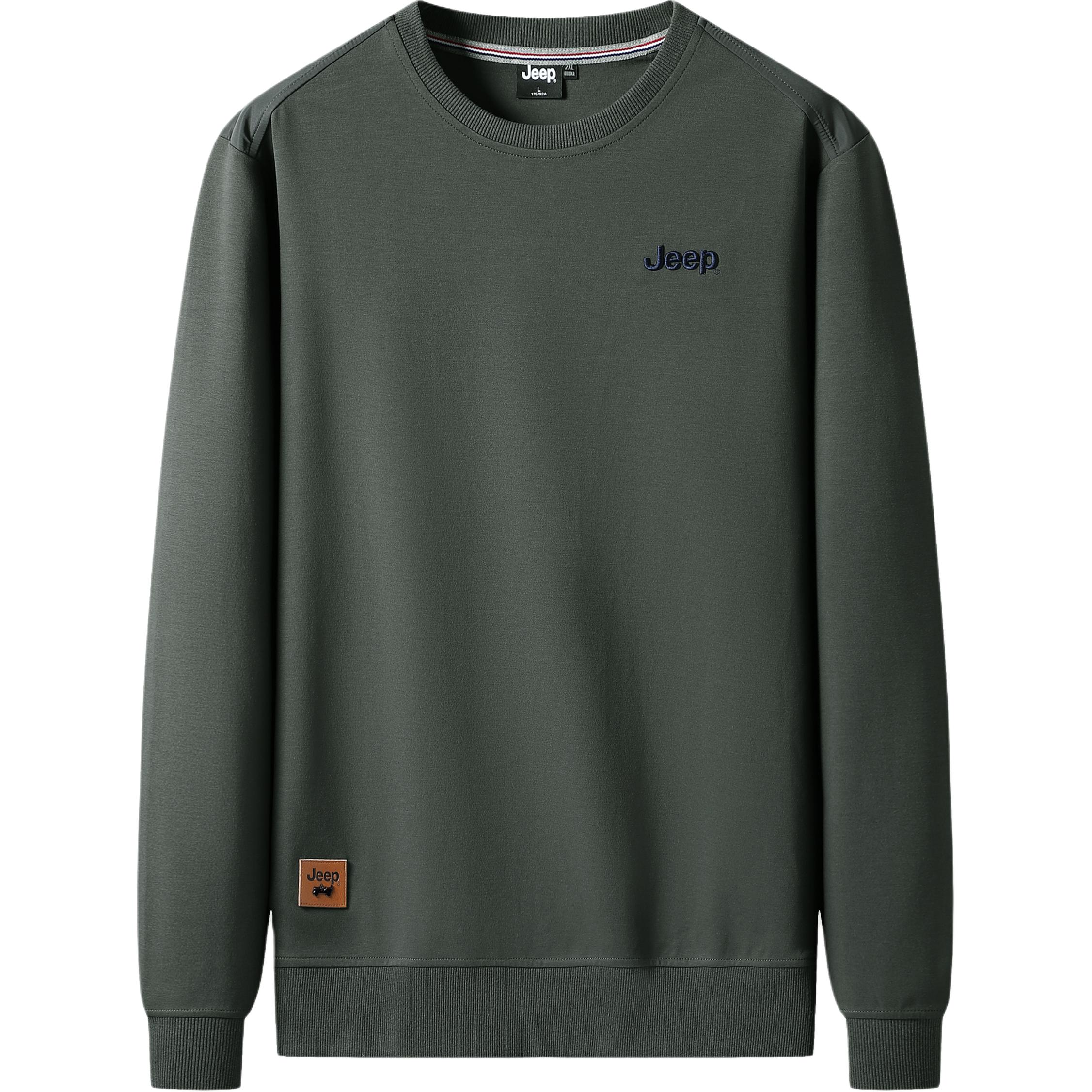 

Свитшот Unisex Crew Neck Moderate Regular Jeep, серый зеленый