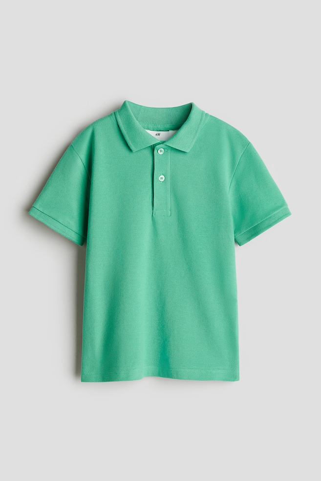 

Рубашка поло из хлопкового пике H&M, зеленый