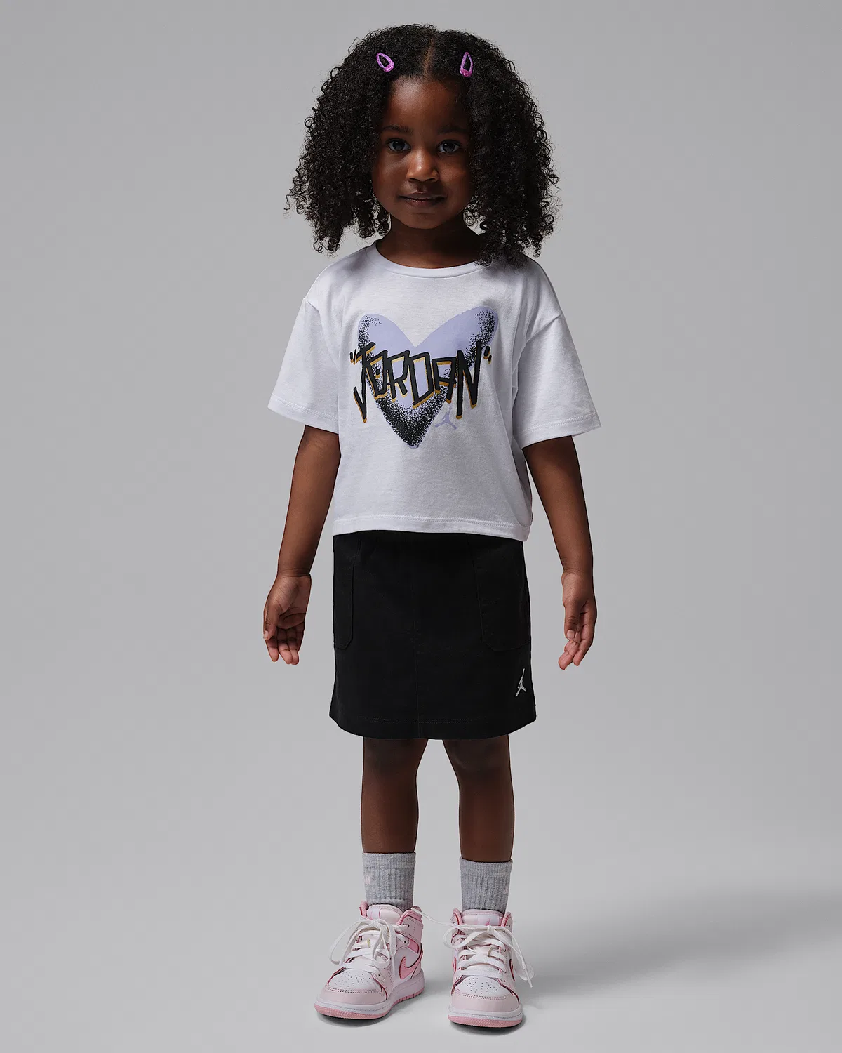 Детский набор из юбки и топа I Heart Jordan 2-Piece Skirt Set Jordan, Black
