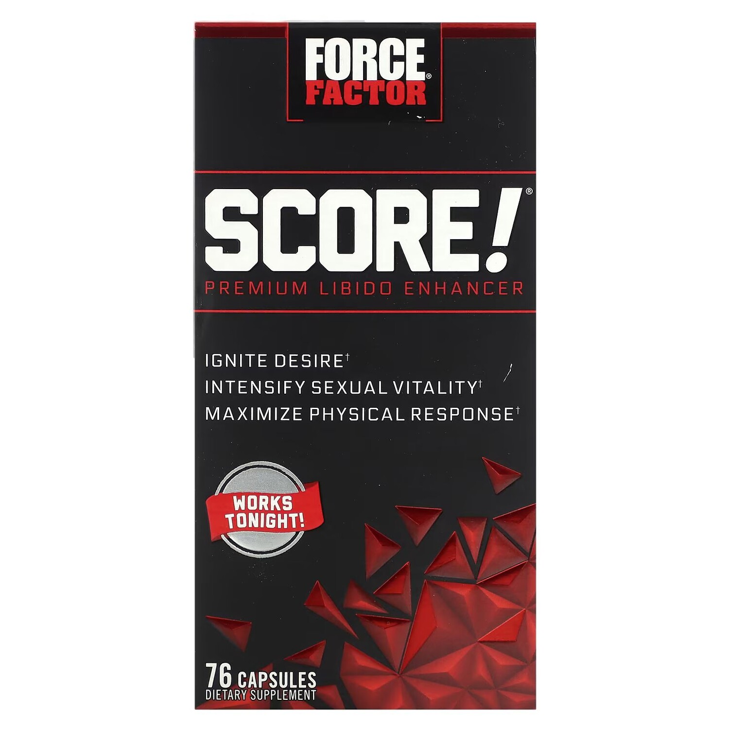 

Фактор силы, забейте! Усилитель либидо премиум-класса, 76 капсул Force Factor