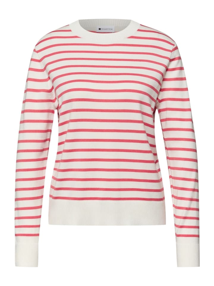 

Street One Полосатый свитер белого цвета