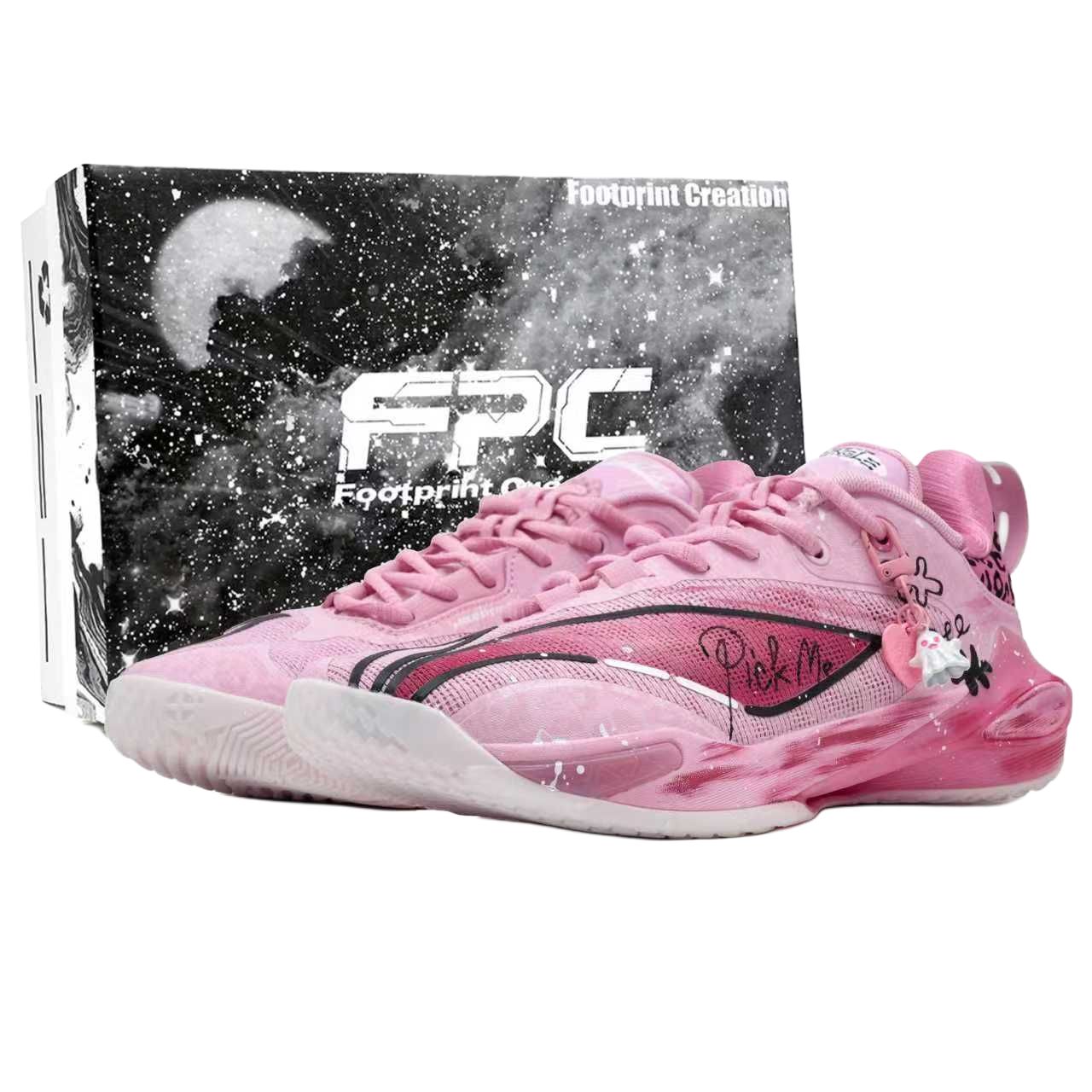 

Flash Strike 11 с амортизацией, износостойкие низкие баскетбольные кроссовки мужские с полноразмерной карбоновой пластиной LINING, персиковый