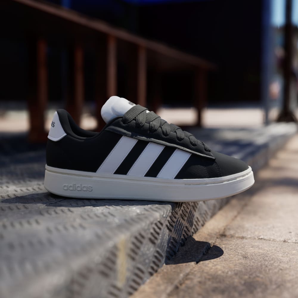 Кроссовки Adidas Grand Court Alpha Shoes, цвет Core Black/Cloud White/Off White — фото 2