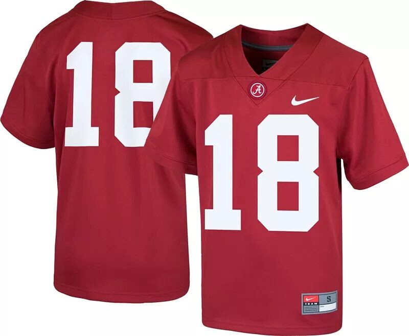 

Футбольная Рубашка Nike Youth Alabama Crimson Tide # 18 Crimson Game
