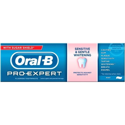 

Oral B Pro-Expert Sensitive Мягкая отбеливающая антибактериальная фторидная зубная паста Мята 75 мл Oral-B