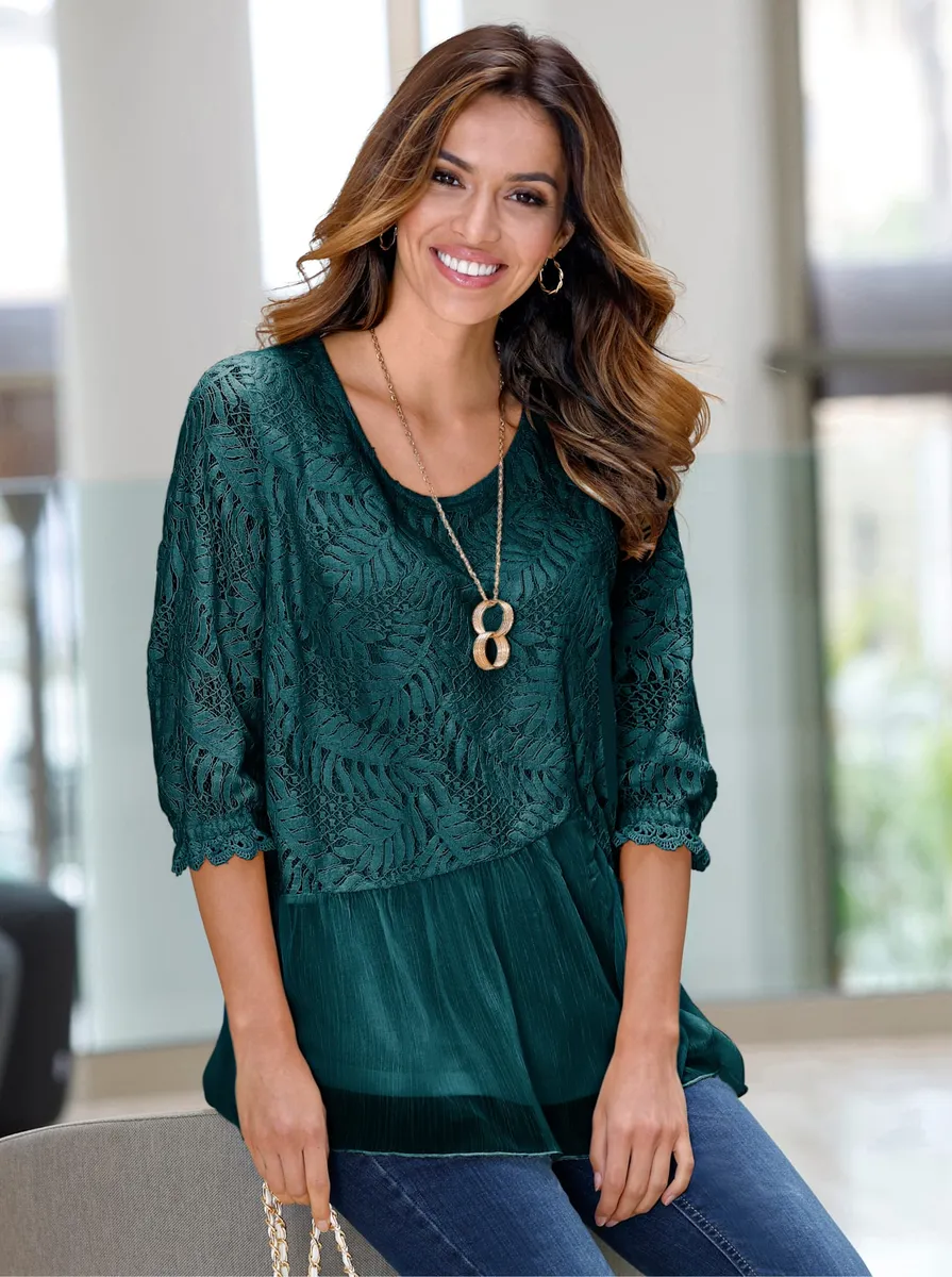 

Lady кружевная блузка, цвет Petrol