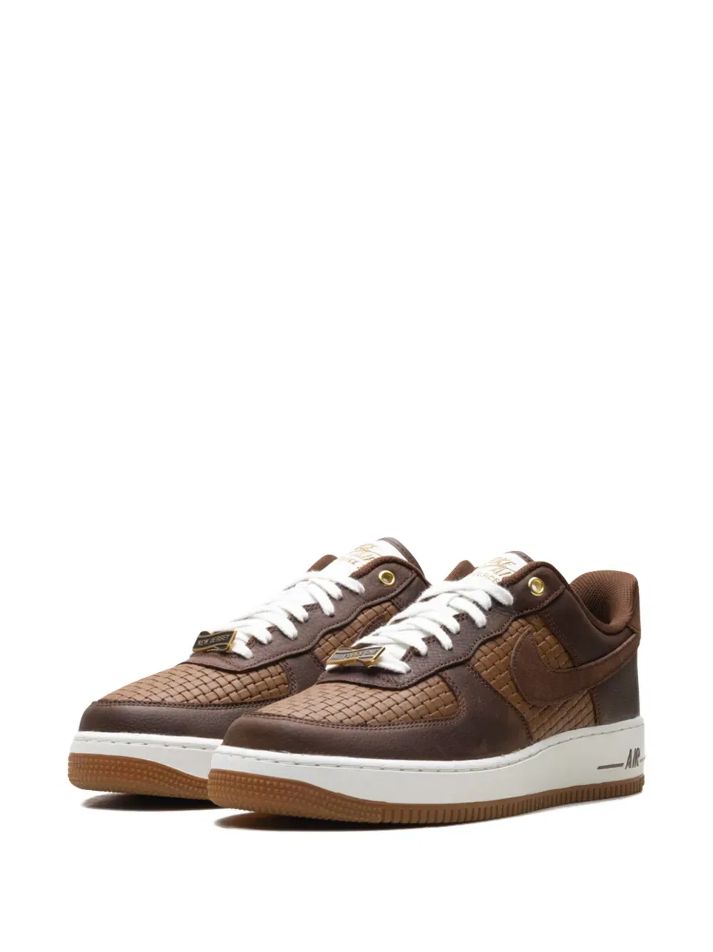 Низкие тканые кроссовки Air Force 1 Nike, коричневый — фото 2
